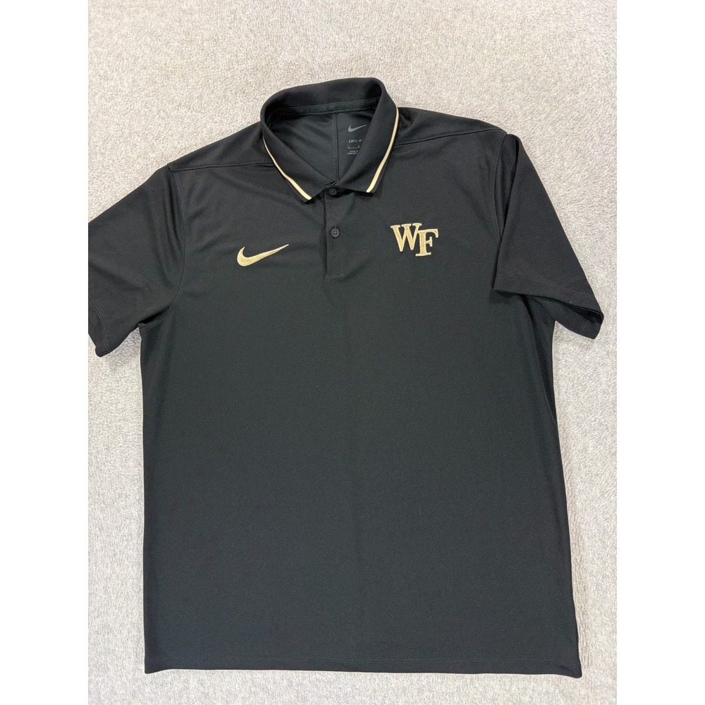 Wake Forest Demon Deacons Nike Stitched Logo Campus Polo Shirt (Men's Large)